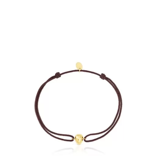 Hot and brown cord Teardrop bracelet Balloon Gold Bracelets | Cord And Thread Bracelets
