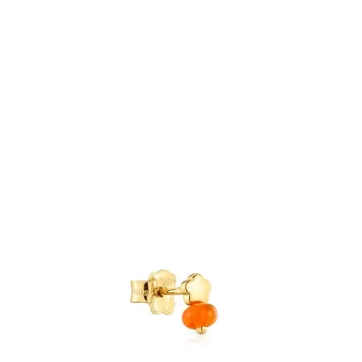 Cheap and chalcedony flower Single earring Balloon Gold Earrings | Individual Earrings