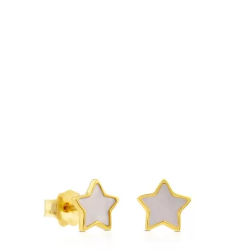 Outlet and Mother-of-pearl XXS star Earrings Gold Earrings | Small Earrings