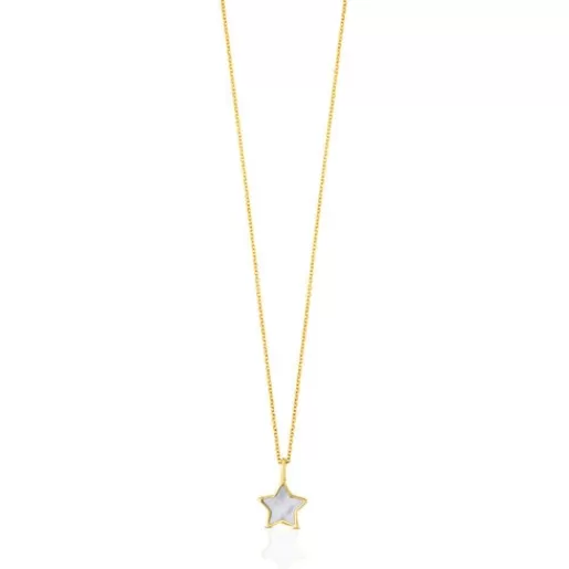 Best Sale Gold and Mother-of-pearl XXS star Necklace Gold Necklaces | Short Necklaces