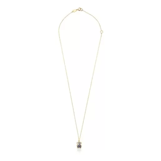 Cheap Areia Necklace with blue sapphire Gold Necklaces | Short Necklaces