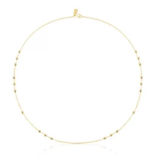 Hot Gold Choker with 8 groups of alternating balls measuring 45 cm Chain Gold Necklaces | Chokers