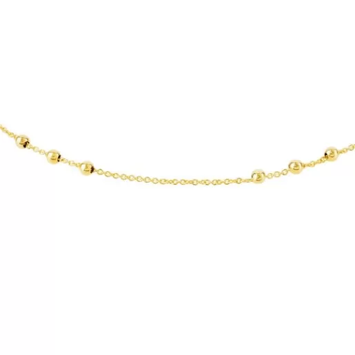 Hot Gold Choker with 8 groups of alternating balls measuring 45 cm Chain Gold Necklaces | Chokers