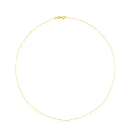 Shop Gold Choker with oval rings measuring 40 cm Chain Kids Gold Necklaces | Chokers