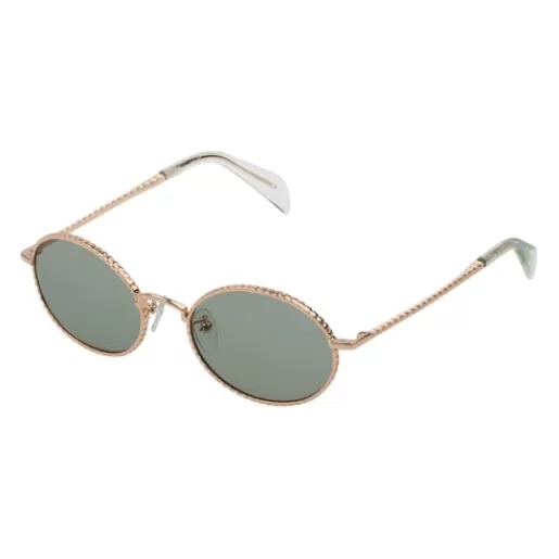 Cheap Gold colored Oso Straight Metal Sunglasses Sunglasses