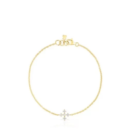 Sale Cross bracelet with diamonds Les Classiques Gold Bracelets | Chain Bracelets