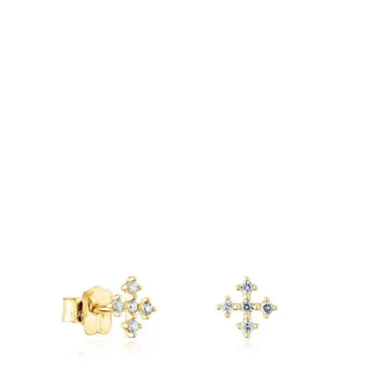 Flash Sale Cross earrings with diamonds Les Classiques Gold Earrings | Small Earrings