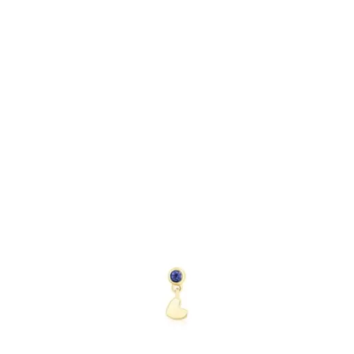 Cheap Ear piercing with iolite and heart motif Cool Joy Small Earrings | Individual Earrings