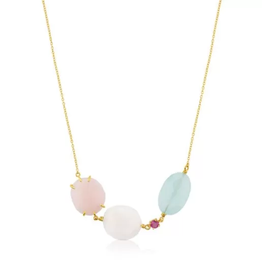 Cheap Gold Ethereal Necklace with Gemstones Gold Necklaces | Short Necklaces