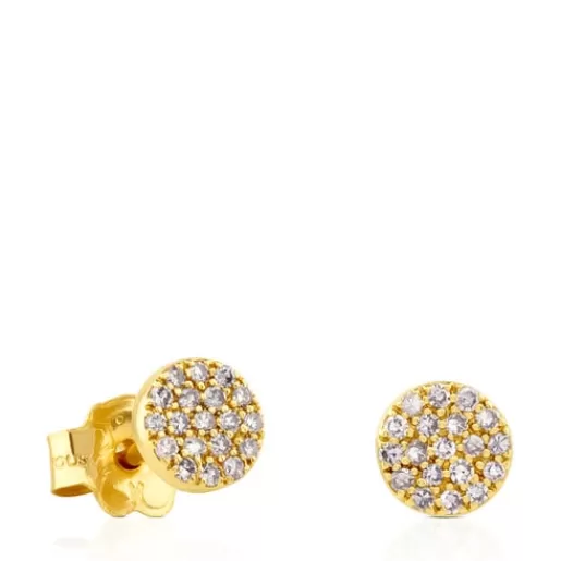 Sale Gold Gem Power Earrings with Diamonds push back Gold Earrings | Small Earrings