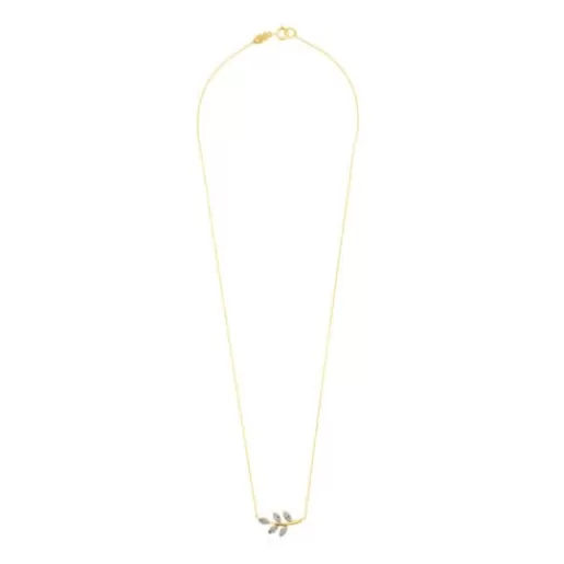 Shop Gold Gem Power Necklace with Diamonds Gold Necklaces | Short Necklaces