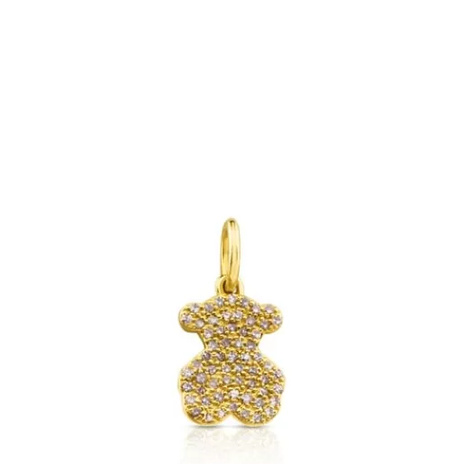 Flash Sale Gold Gem Power Pendant with Diamonds Bear motif 43/100 Gold Pendants | Small Pendants