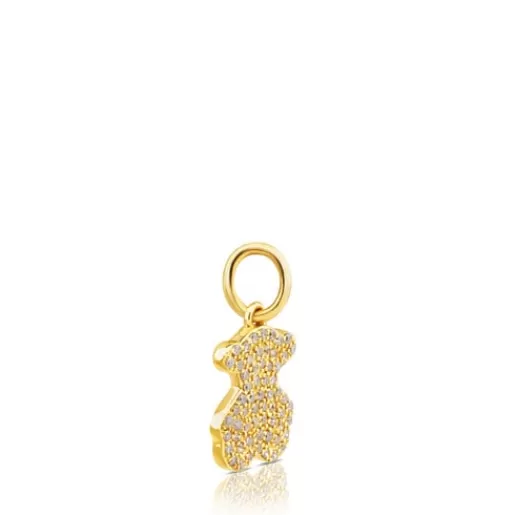 Flash Sale Gold Gem Power Pendant with Diamonds Bear motif 43/100 Gold Pendants | Small Pendants