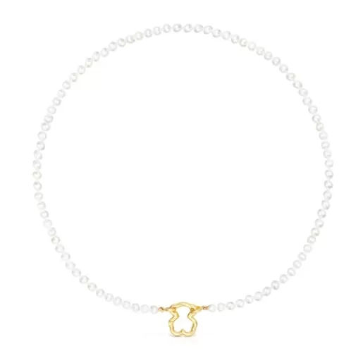 New Gold Hold Bear Necklace with Pearls Gold Necklaces | Short Necklaces