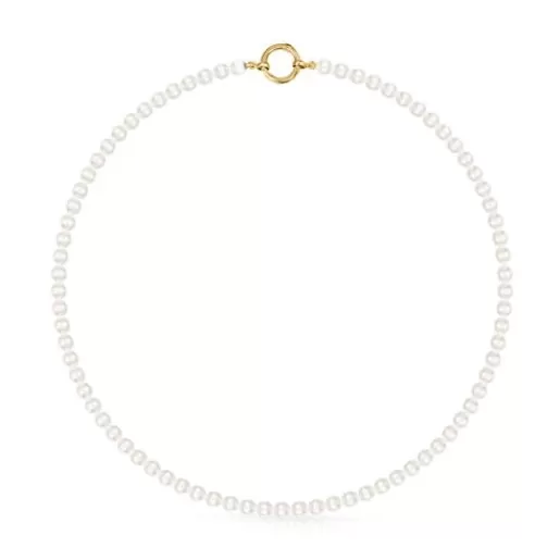 Clearance Gold Hold Necklace with Pearls Gold Necklaces | Short Necklaces