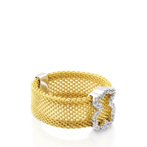 Best Gold Icon Mesh Ring in Gold with Diamonds 分类为空 | Diamond Rings