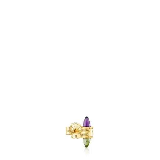 Store Gold Lure 1/2 Earring with gemstones Gold Earrings | Small Earrings