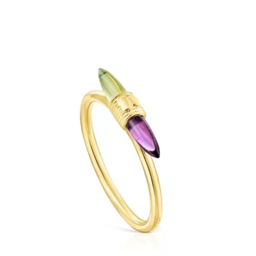 Outlet Gold Lure Ring with gemstones 分类为空 | Small Rings