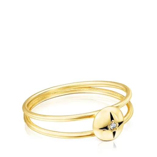 Online Gold Magic Nature star Ring with diamonds 分类为空 | Diamond Rings