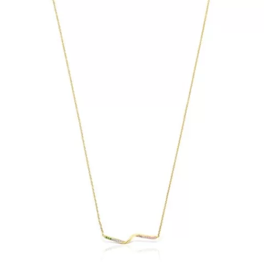 Flash Sale Necklace with gemstones St. Tropez Gold Necklaces | Short Necklaces