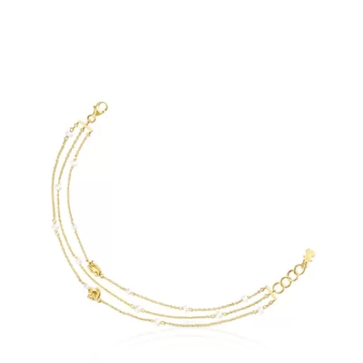 Best Sale Gold Oceaan shells-chains Bracelet with pearls Gold Bracelets | Pearl Bracelets