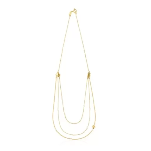 Discount Gold Oceaan shells-chains Necklace with pearls Gold Necklaces | Short Necklaces