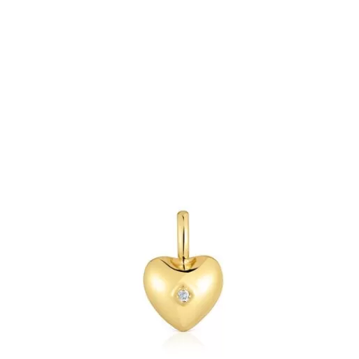 Online Gold Pendant with small heart diamond My Other Half Gold Pendants | Small Pendants