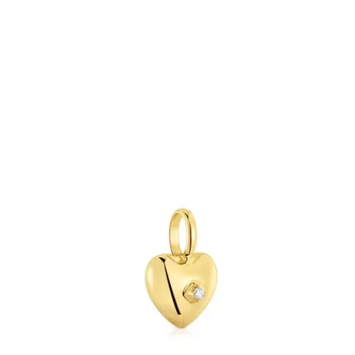 Online Gold Pendant with small heart diamond My Other Half Gold Pendants | Small Pendants