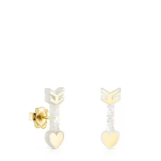 Best Sale San Valentín arrow Earrings with Mother-of-pearl Gold Earrings