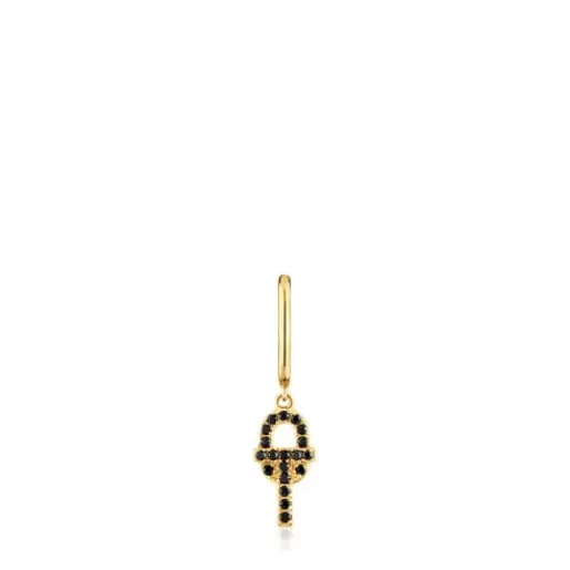 Hot Single earring with spinels MANIFESTO Gold Earrings | Hoop Earrings