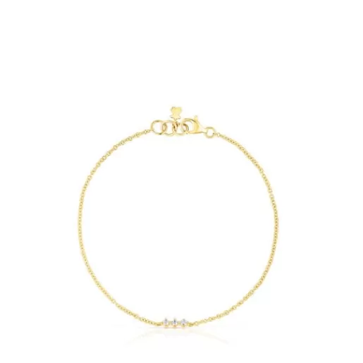 Cheap Strip bracelet with diamonds Les Classiques Gold Bracelets | Chain Bracelets