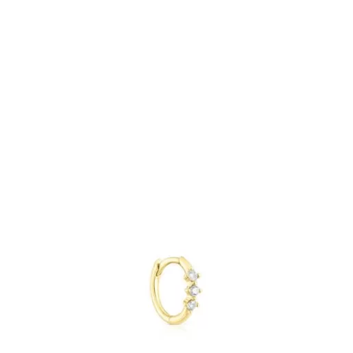 Cheap Strip hoop earring with diamonds Les Classiques Gold Earrings | Individual Earrings