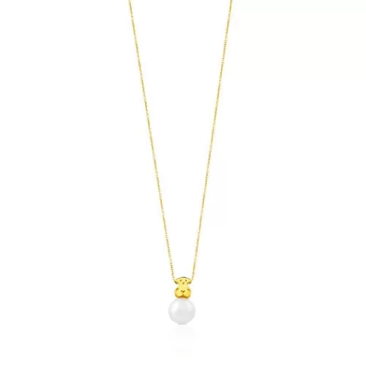 Discount Gold Sweet Dolls Necklace with pearl Kids Gold Necklaces | Short Necklaces