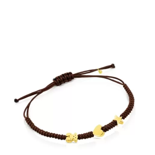 Best Gold Sweet Dolls XXS Bracelet with Bear, Star and Heart motifs. Kids Gold Bracelets | Pearl Bracelets