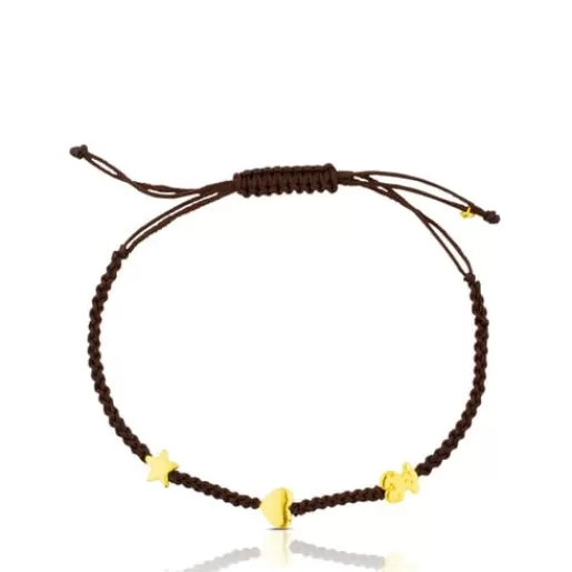 Best Gold Sweet Dolls XXS Bracelet with Bear, Star and Heart motifs. Kids Gold Bracelets | Pearl Bracelets