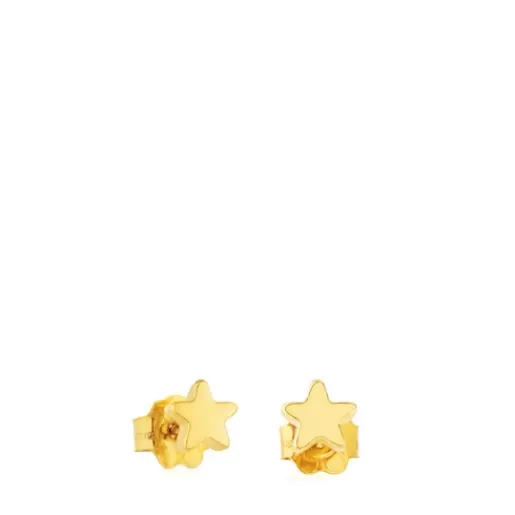 Fashion Sweet Dolls XXS Earrings Star motif. Pressure clasp. Gold Earrings | Small Earrings