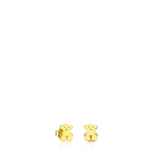 Discount Gold Bear Earrings Bear motif Kids Gold Earrings | Small Earrings