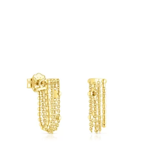 Shop Gold Cool Joy Earrings with four chains Gold Earrings | Large Earrings