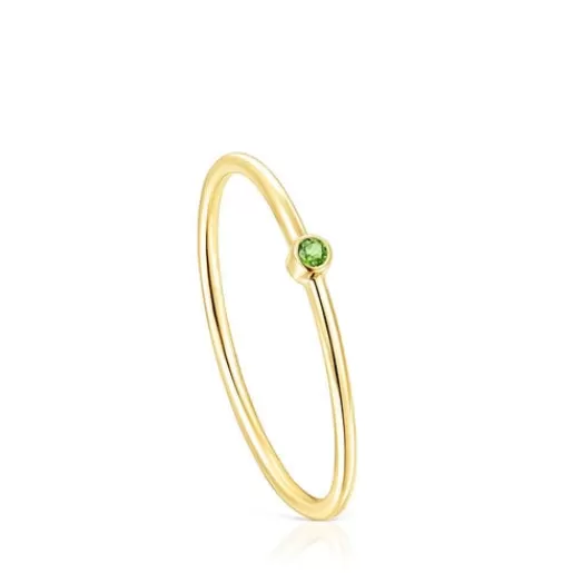 Cheap Gold Cool Joy Ring with chrome diopside 分类为空 | Small Rings