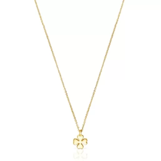 Store Good Vibes clover Necklace Gold Necklaces | Short Necklaces