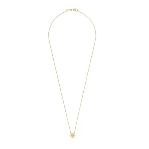 Hot Good Vibes clover Necklace with Diamonds Gold Necklaces | Short Necklaces