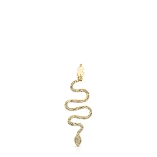 Fashion Gold Good Vibes serpent Pendant with Diamonds Gold Pendants | Medium Pendants