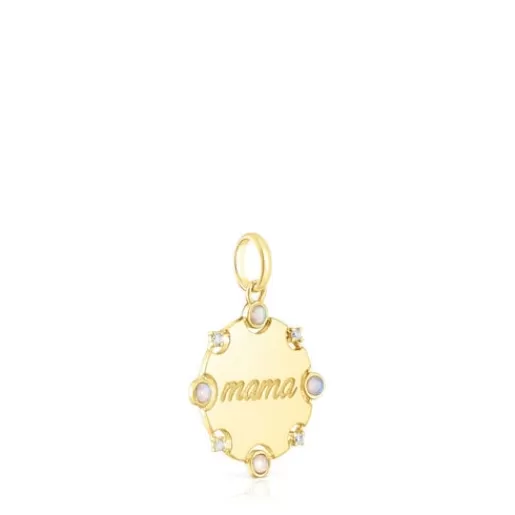 Best Gold Mama medallion Pendant with diamonds and opal Gold Pendants | Medium Pendants