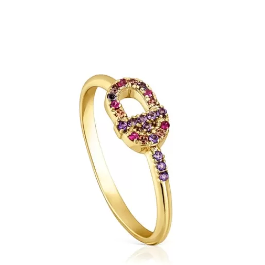 Store Gold MANIFESTO Ring with gemstones 分类为空 | Small Rings