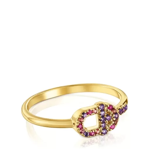 Store Gold MANIFESTO Ring with gemstones 分类为空 | Small Rings