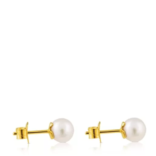 Outlet Gold Pearl Earrings with Pearl Kids Gold Earrings | Small Earrings