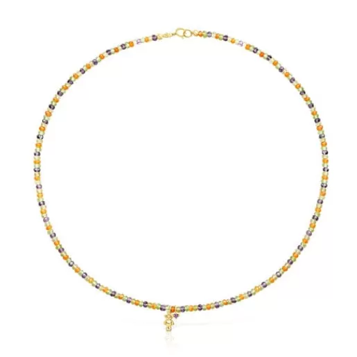 Cheap Gold Teddy Bear Choker with gemstones Kids Gold Necklaces | Chokers