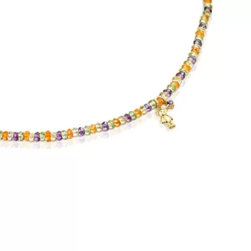 Cheap Gold Teddy Bear Choker with gemstones Kids Gold Necklaces | Chokers