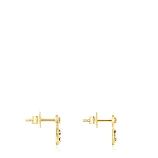 Best Gold Tsuri Bear earrings with gemstones Gold Earrings | Small Earrings