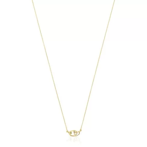 Outlet Gold Tsuri necklace with gemstones Gold Necklaces | Short Necklaces